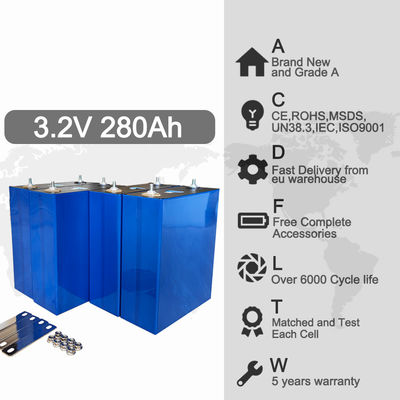 Grade A 3.2V 100Ah 280Ah Lifepo4 Cell 302Ah Lithium Phosphate Cell