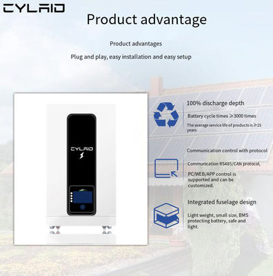 48v 200ah 10kwh Power Wall Battery with Stardand Charging/Discharging Current 50A